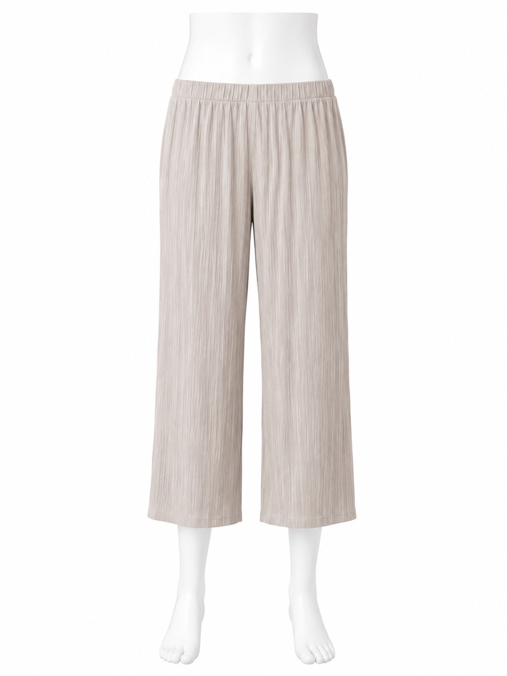 Aritzia Wilfred Chaunce Pants Wide Leg Pleated Plisse Lucite Taupe Beige Medium